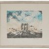 BROOKLYN BRIDGE SILKSCREEN PRINT BY STEVEN KUZMA PIC-0