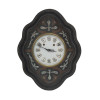 19TH CEN FRENCH MOTHER OF PEARL WOOD WALL CLOCK PIC-0