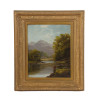 ANTIQUE ENGLISH OIL PAINTING BY FRANCIS MUSCHAMP PIC-0