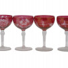 VINTAGE BOHEMIAN CZECH RUBY CRYSTAL GLASSES PIC-1