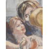 COUPLE IN BATH OIL PAINTING IN MANNER OF BURLIUK PIC-2