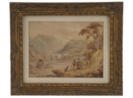 19TH CEN ENGLISH WATERCOLOR PAINTING BY DAVID COX