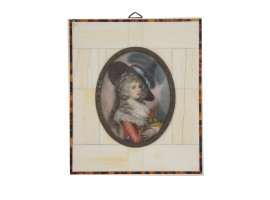 OVAL MINIATURE PAINTING AFTER THOMAS GAINSBOROUGH