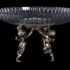 BACCARAT CRYSTAL GLASS SILVERED BRONZE FRUIT BOWL PIC-2