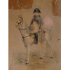 WATERCOLOR NAPOLEON PAINTING BY ERNEST MEISSONIER PIC-1