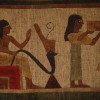 ANTIQUE EGYPTIAN TEXTILE PATCHWORK WITH MUSICIANS PIC-1