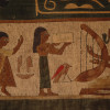 ANTIQUE EGYPTIAN TEXTILE PATCHWORK WITH MUSICIANS PIC-2