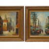 PAIR OF FRENCH SCHOOL OIL PAINTINGS BY P G TIELE PIC-0