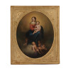 ANTIQUE GERMAN KPM MADONNA PLAQUE AFTER MURILLO PIC-0