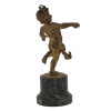 ANTIQUE ITALIAN PATINATED BRASS PUTTO SCULPTURE PIC-5