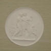 ANTIQUE NEOCLASSICAL MINIATURE PLASTER MEDALLION PIC-1