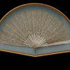 MOTHER OF PEARL AND LACE FAN IN THE SHADOW BOX PIC-0