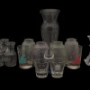 COLLECTION OF VINTAGE GLASS DRINK AND TABLE WARES PIC-0