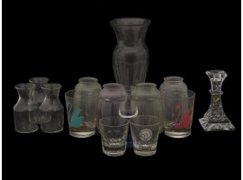 COLLECTION OF VINTAGE GLASS DRINK AND TABLE WARES