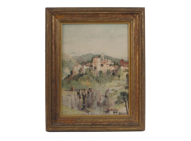 HARRY FENN WATERCOLOR PAINTING ANCIENT ALHAMBRA