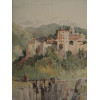 HARRY FENN WATERCOLOR PAINTING ANCIENT ALHAMBRA PIC-1