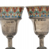 PAIR OF RUSSIAN SILVER ENAMEL SHOT CUP GOBLETS PIC-5