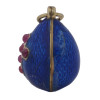 RUSSIAN SILVER GILT ENAMEL AND RUBIES EGG PENDANT PIC-1