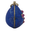 RUSSIAN SILVER GILT ENAMEL AND RUBIES EGG PENDANT PIC-3