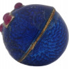 RUSSIAN SILVER GILT ENAMEL AND RUBIES EGG PENDANT PIC-4