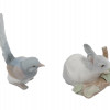 LLADRO PORCELAIN ANIMAL FIGURINES RABBIT AND BIRD PIC-2