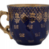 NEOCLASSICAL GILT PORCELAIN TEA MUSTACHE CUP WITH SAUCER PIC-4