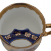 NEOCLASSICAL GILT PORCELAIN TEA MUSTACHE CUP WITH SAUCER PIC-11