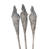 MID CENTURY SILVER DRAGON CANAPE SET WITH SKEWERS PIC-8