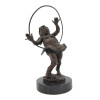 AMERICAN BRONZE FIGURE OF GIRL BY GARY SCHILDT PIC-0