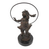 AMERICAN BRONZE FIGURE OF GIRL BY GARY SCHILDT PIC-2