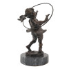 AMERICAN BRONZE FIGURE OF GIRL BY GARY SCHILDT PIC-4