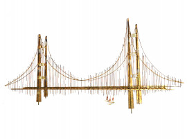 FIGURAL GOLDEN GATE BRIDGE METAL WALL HOME DECOR