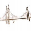 FIGURAL GOLDEN GATE BRIDGE METAL WALL HOME DECOR PIC-1