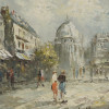 IMPRESSIONIST PARIS OIL PAINTING SIGNED BY ARTIST PIC-1