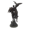 FRENCH FABRICATION FRANCAISE ANGEL SPELTER STATUE PIC-4