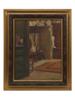 ANTIQUE INTERIOR OIL PAINTING SIGNED M WILMAERS PIC-0