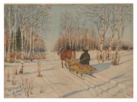 RUSSIAN WINTER LANDSCAPE AFTER ANDREI EGOROV