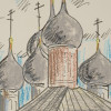RUSSIAN CHURCH PAINTING AFTER KONSTANTIN YUON PIC-2