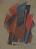 RUSSIAN ABSTRACT GOUACHE PAINTING SIGNED L POPOVA PIC-1