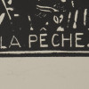 WOODCUT PRINT LA PECHE MARKED ATELIER RAOUL DUFY PIC-3
