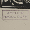 WOODCUT PRINT LA PECHE MARKED ATELIER RAOUL DUFY PIC-4