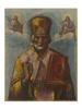 ANTIQUE 19TH CENT RUSSIAN ICON OF SAINT NICHOLAS PIC-0