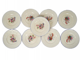 ANTIQUE BRITISH COALPORT PORCELAIN DINNER PLATES