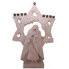 VINTAGE JUDAICA MENORAH STAR OF DAVID SCULPTURE PIC-0