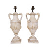 TWO VINTAGE ITALIAN CLASSICAL MARBLE VASE LAMPS PIC-0