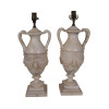 TWO VINTAGE ITALIAN CLASSICAL MARBLE VASE LAMPS PIC-2