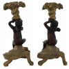 PAIR OF CROCODILE AND CUPID CANDLESTICKS C. 1810 PIC-4