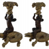 PAIR OF CROCODILE AND CUPID CANDLESTICKS C. 1810 PIC-3