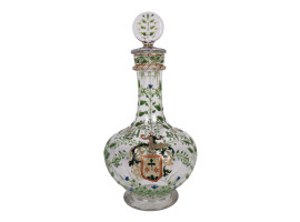 ANTIQUE FRENCH GLASS DECANTER, ATTR. EMILE GALLE