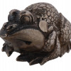 RUSSIAN SILVER PAPERWEIGHT FROG FIGURINE PIC-0